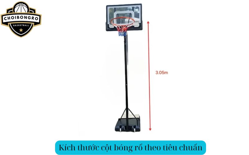 Kích thước cột bóng rổ theo tiêu chuẩn