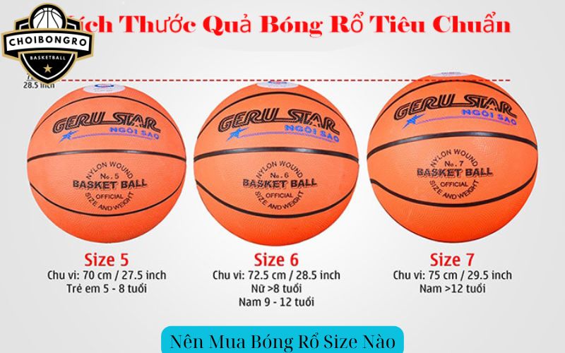 Nên Mua Bóng Rổ Size Nào